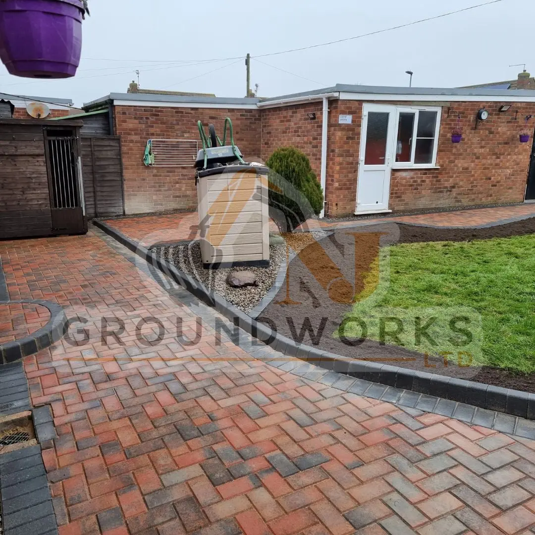 block paving contractor landscaping peterborough cheap services driveway driveways