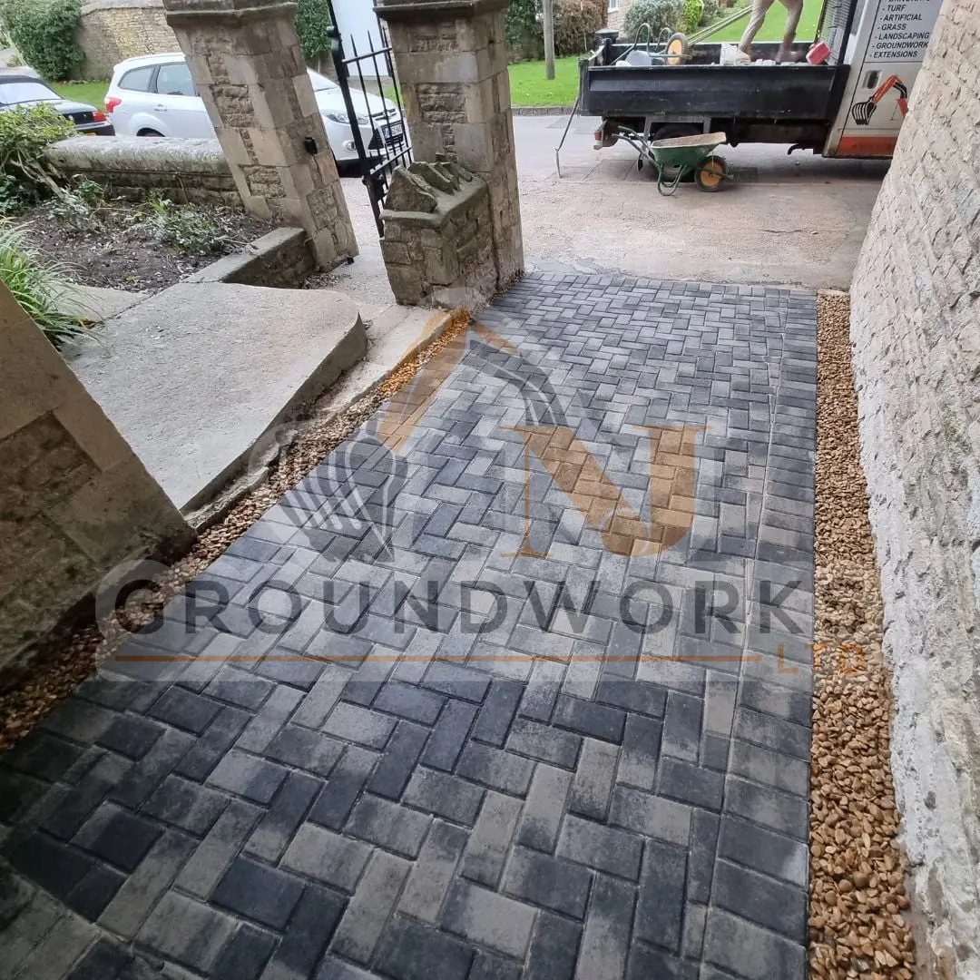 block paving contractor landscaping peterborough cheap services driveway driveways