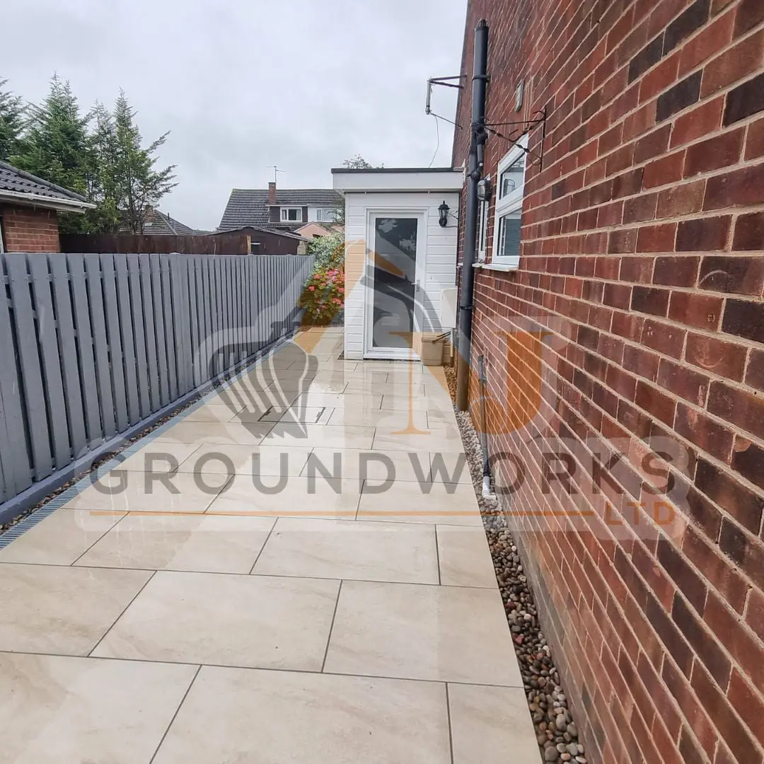 NJ groundworks porcelain patio paving slabs peterborough natural patio sandstone mix pack cheap block paving garden transformation cheap concrete paving landscaping